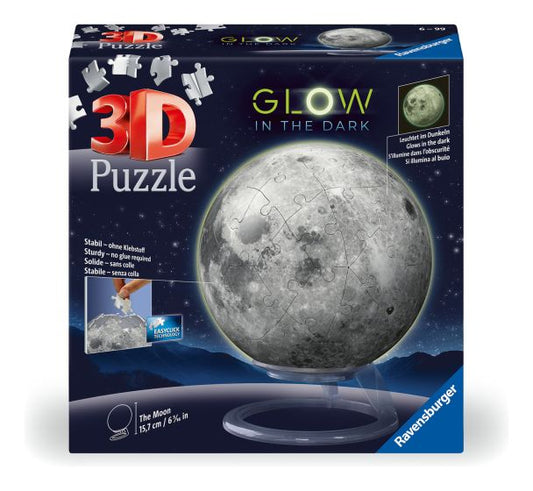 Glow in the Dark 3D Moon Puzzle Ball 72 Piece