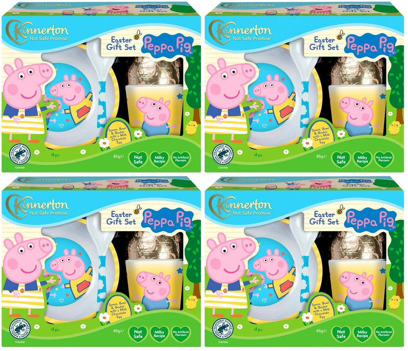 4 x Kinnerton Peppa Pig Meal Set Easter Egg Gift Set - 50GM