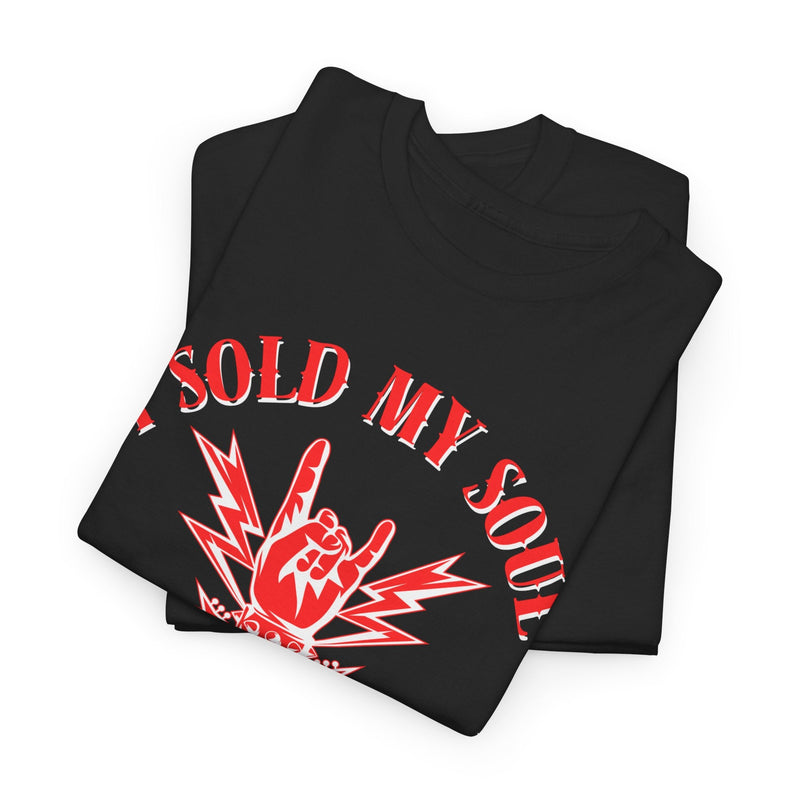 'I Sold My Soul for Rock 'n' Roll' T-Shirt, size reference