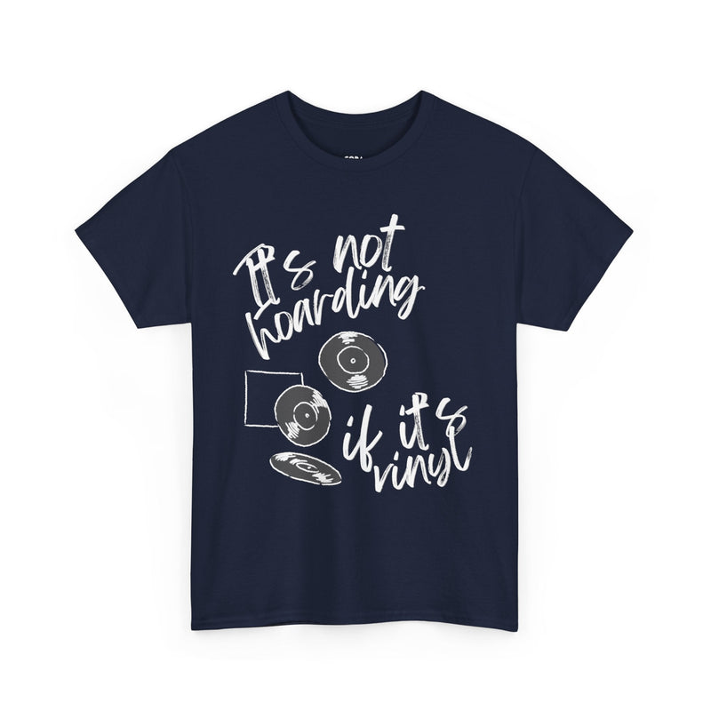 'It's Not Hoarding If It's Vinyl' Men's T-Shirt, in display
