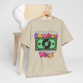 'Money can't buy happiness' Men's Vinyl T-Shirt, size reference