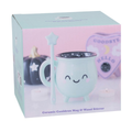 Mint Green Cauldron Mug with Wand Stirrer