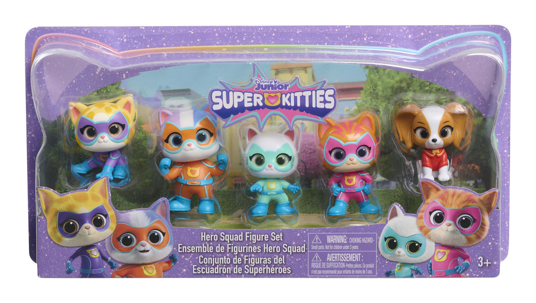 Disney Junior SuperKitties Hero Squad Collectible Figure Set