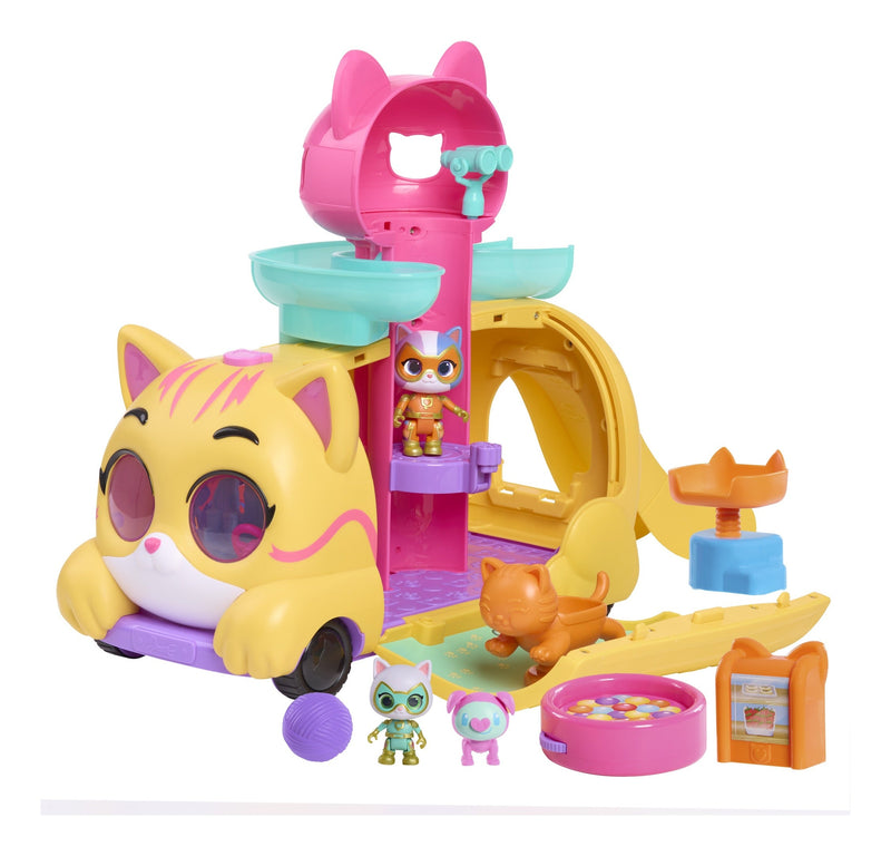 SuperKitties Purr 'N' Go Playset, rear view