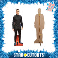 Christiano Ronaldo Height 181cm Lifesize Cardboard Cut Out With Mini, side angle