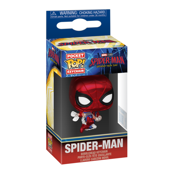 Pop! Keychain - Spider-Man Brand New Day - Spider-Man (Metallic)
