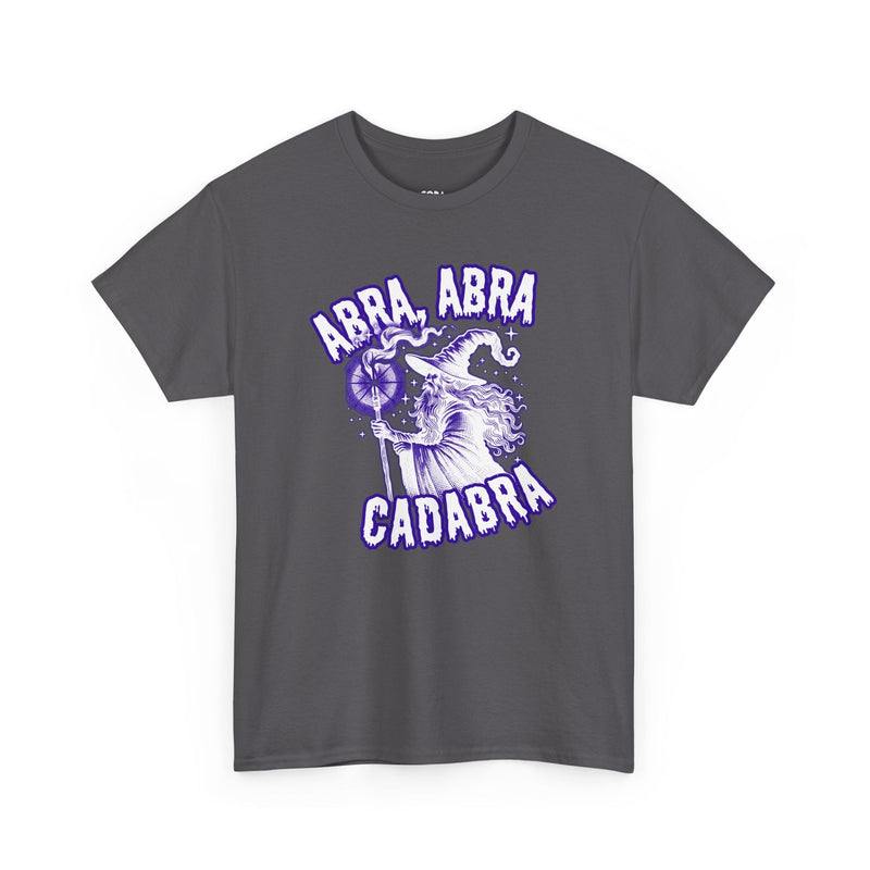 'Abracadabra' Halloween Band Lyric T-Shirt, size reference