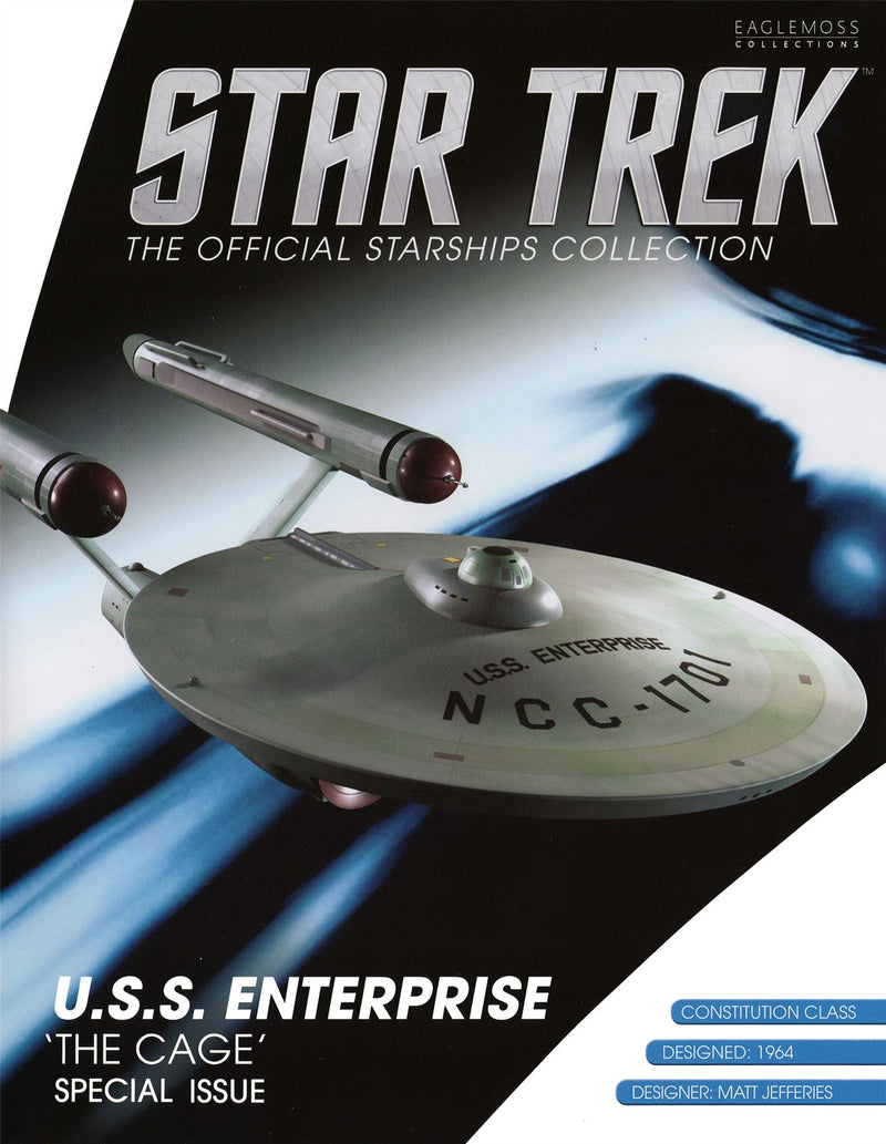 U.S.S. Enterprise NCC-1701 'The Cage' (Pike's Enterprise) Model Diecast Ship BONUS ISSUE (Eaglemoss / Star Trek), rear view
