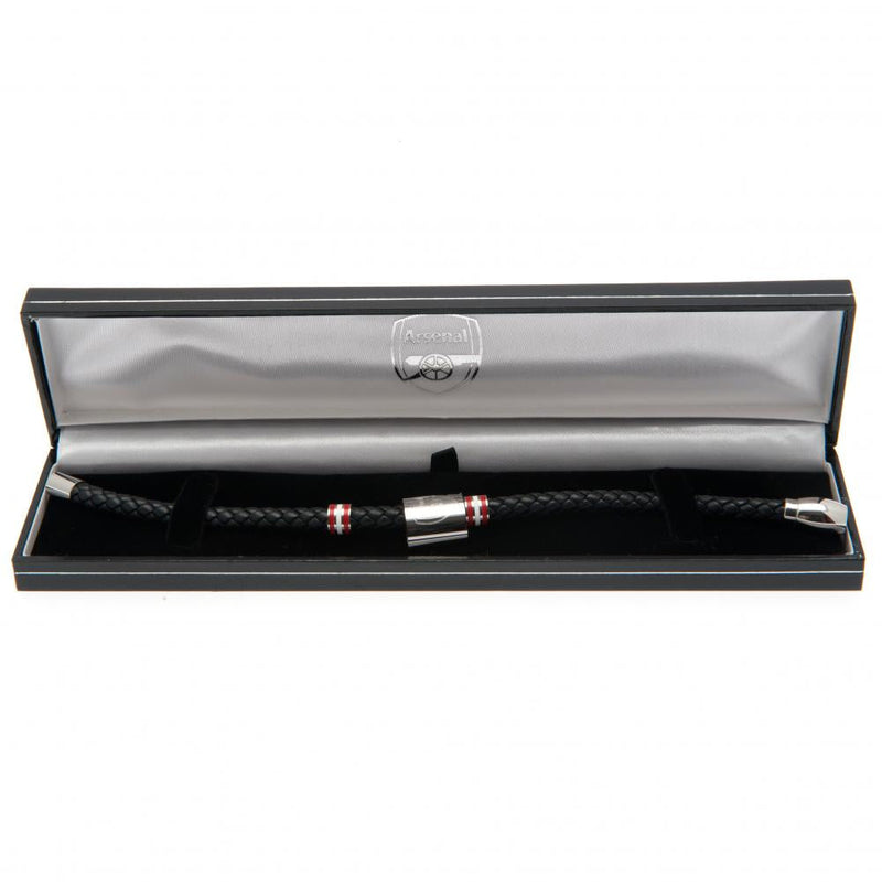 Arsenal FC Colour Ring Leather Bracelet