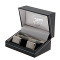 Arsenal FC Tie Slide & Cufflink Set, close-up detail