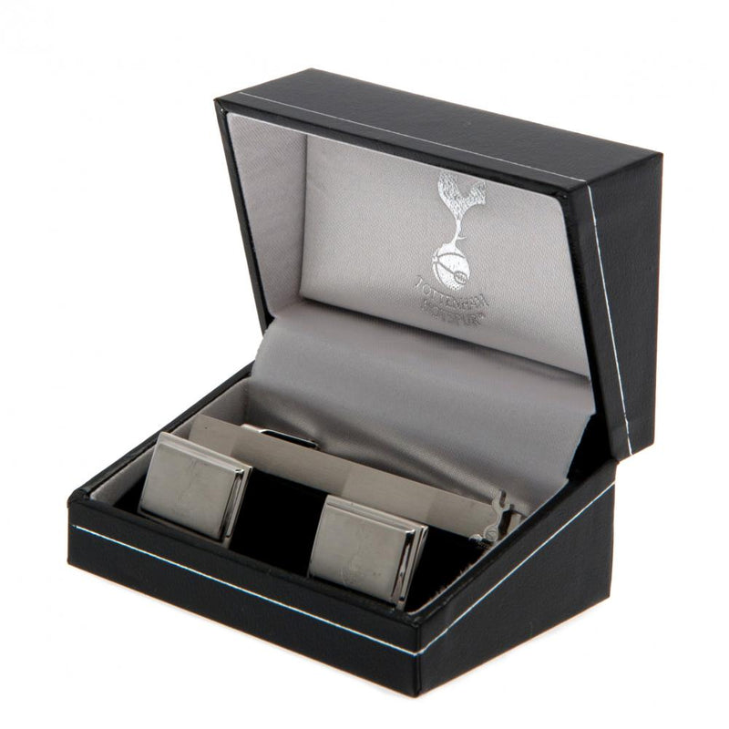 Tottenham Hotspur FC Tie Slide & Cufflink Set, close-up detail
