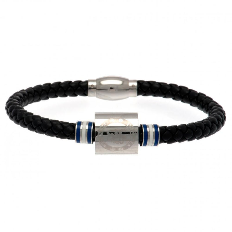 Chelsea FC Colour Ring Leather Bracelet, alternate view
