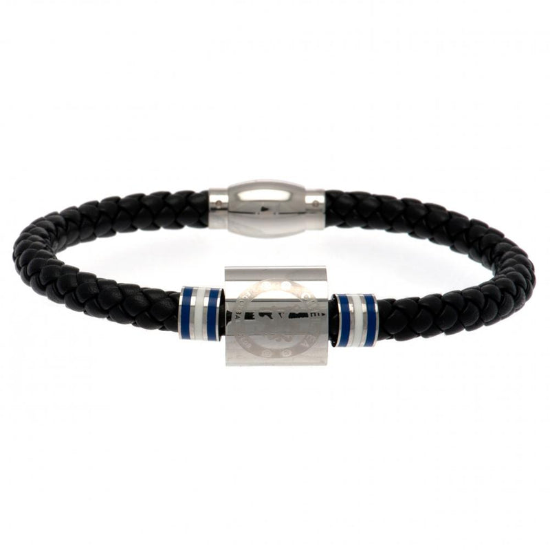 Chelsea FC Colour Ring Leather Bracelet, alternate view