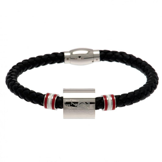 Liverpool FC Colour Ring Leather Bracelet, alternate view