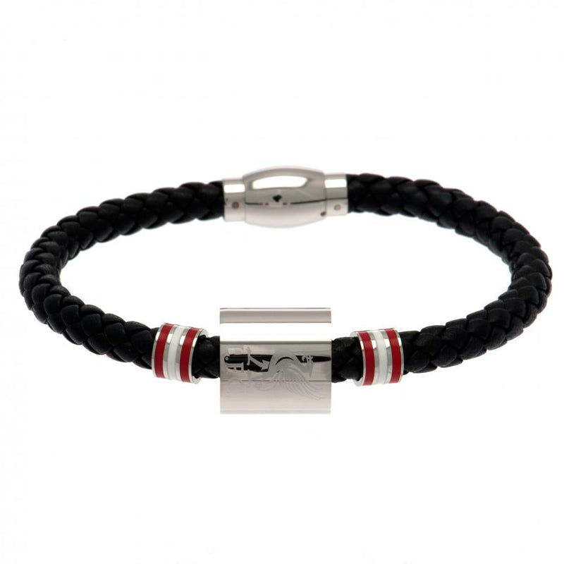 Liverpool FC Colour Ring Leather Bracelet, alternate view