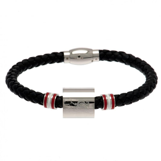 Liverpool FC Colour Ring Leather Bracelet, alternate view