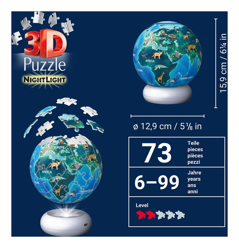 Earth at Night 3D Puzzle Night Light - Image
