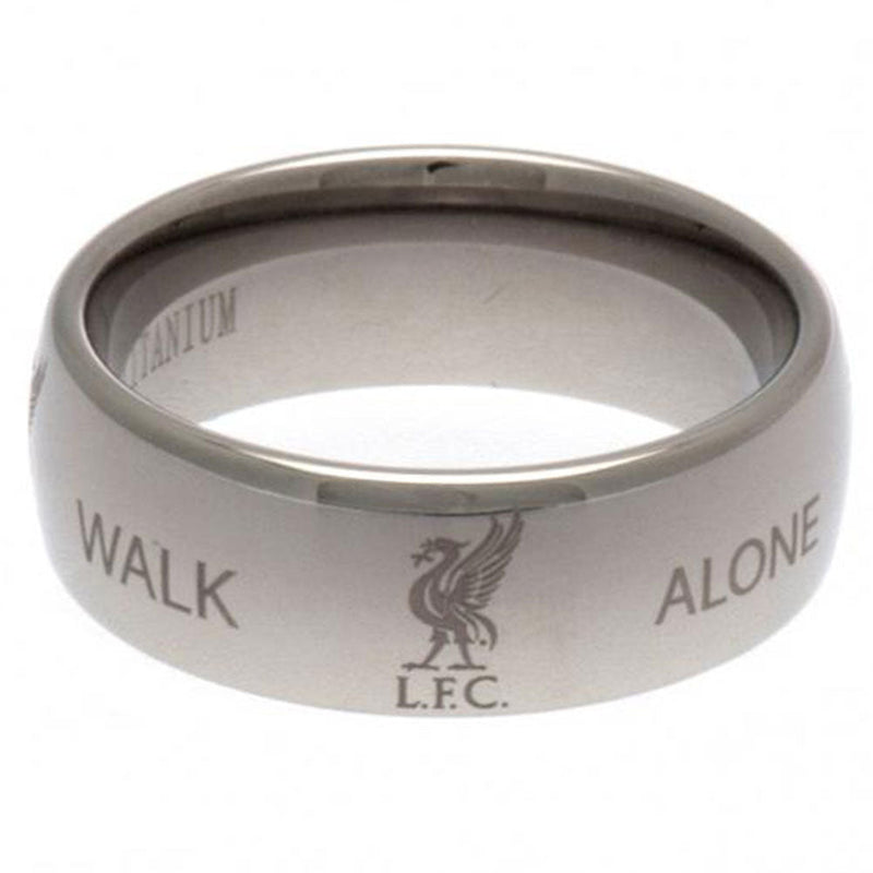 Liverpool FC Super Titanium Ring Small, side angle