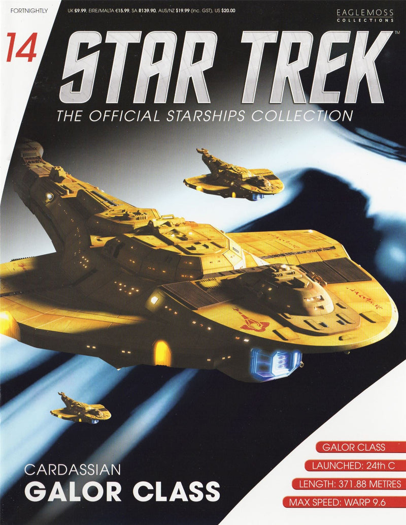 Cardassian Galor Class Model Diecast Shuttlecraft Ship (Eaglemoss / Star Trek), packaging shot