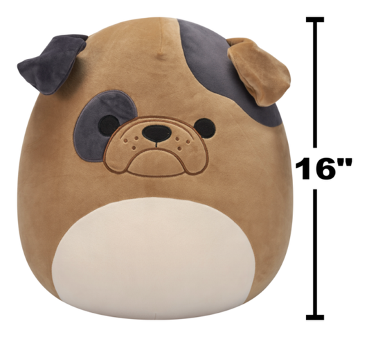 Squishmallows - 16in Loafer the Brown Bulldog