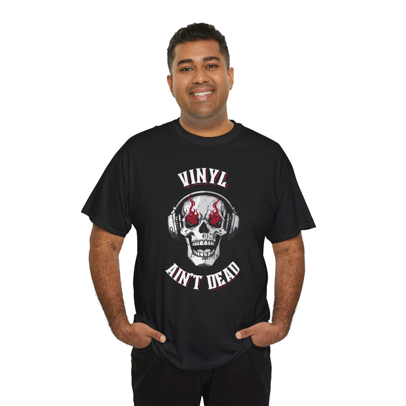 'Vinyl Ain't Dead' Skull Men's T-Shirt, packaging shot
