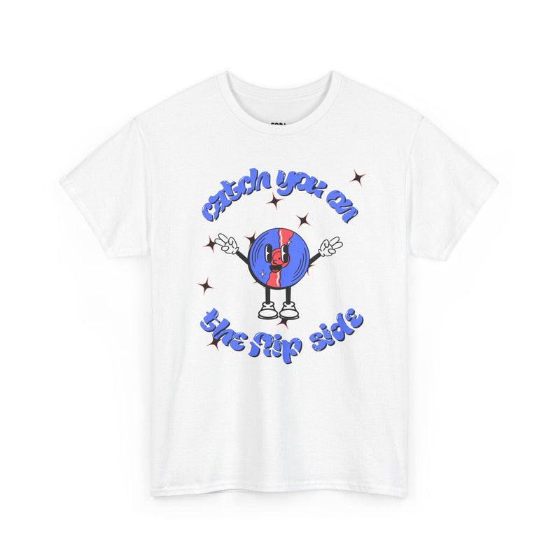'Catch You On The Flip Side' Men's Vinyl T-Shirt, product detail