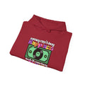 'Money Can't Buy Happiness, But It Can Buy Vinyl' Men's Hoodie, close-up detail