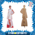 Taylor Swift (White Dress) Height 182cm Lifesize Cardboard Cut Out With Mini, close-up detail