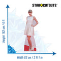 Taylor Swift (White Dress) Height 182cm Lifesize Cardboard Cut Out With Mini, alternate view