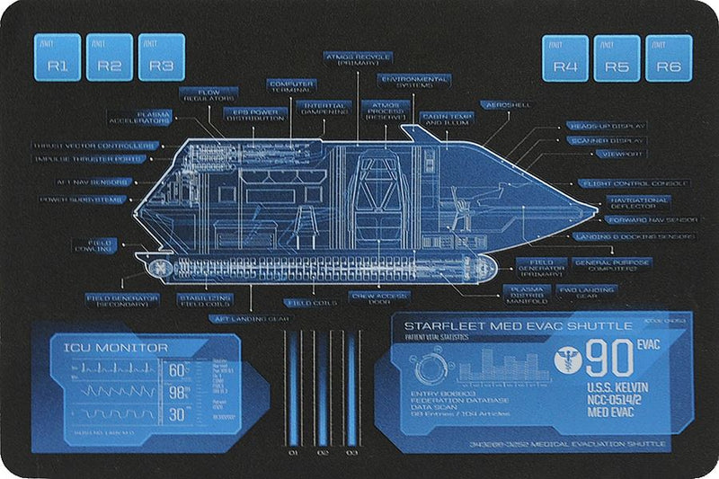 Kelvin-Type Med Evac Shuttle Model Diecast Shuttlecraft Ship (Eaglemoss / Star Trek), close-up detail