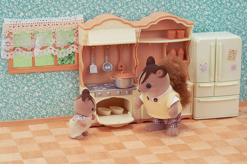 Sylvanian Families Kitchen Play Set Furniture Pack for Ages 3 and Up, rear view