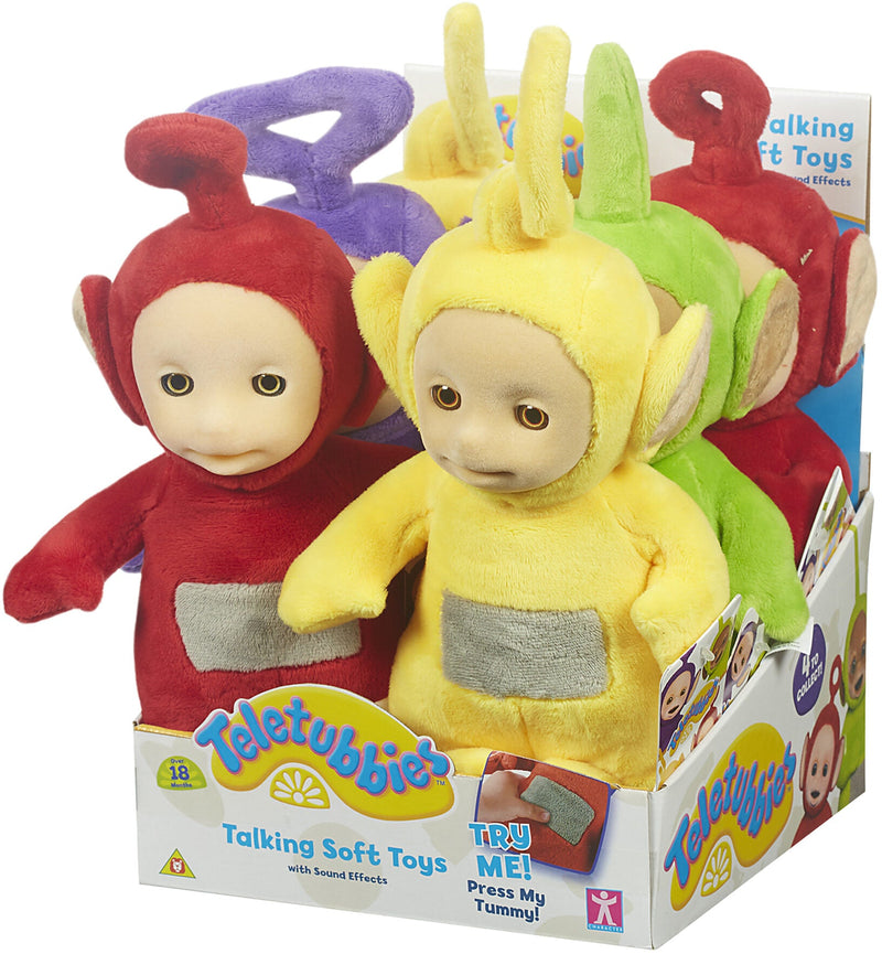 Teletubbies Talking Soft Toys 4 Assorted, showing reverse
