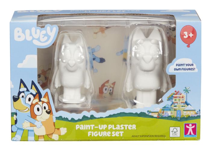 Bluey and Bingo Paint Up Plaster Figure Set
