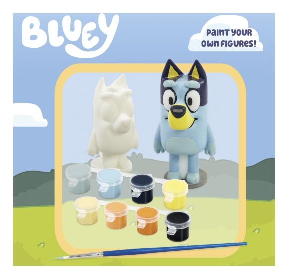 Bluey and Bingo Paint Up Plaster Figure Set