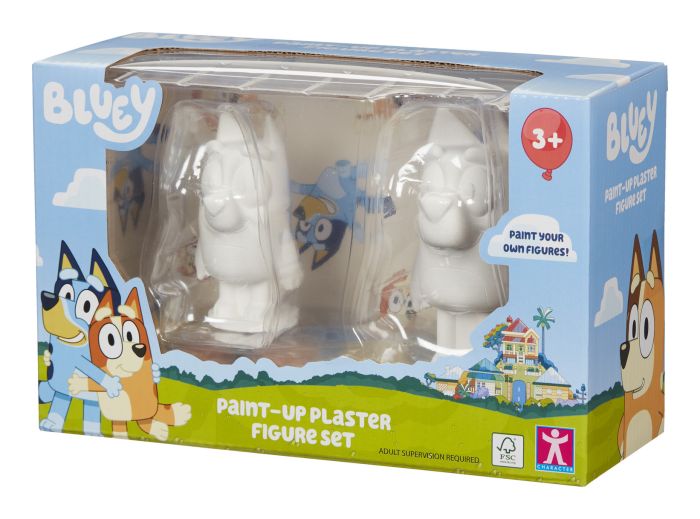 Bluey and Bingo Paint Up Plaster Figure Set