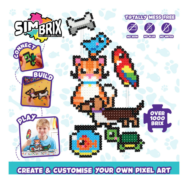 Sim Brix Starter Pack - Playful Pets, close-up detail