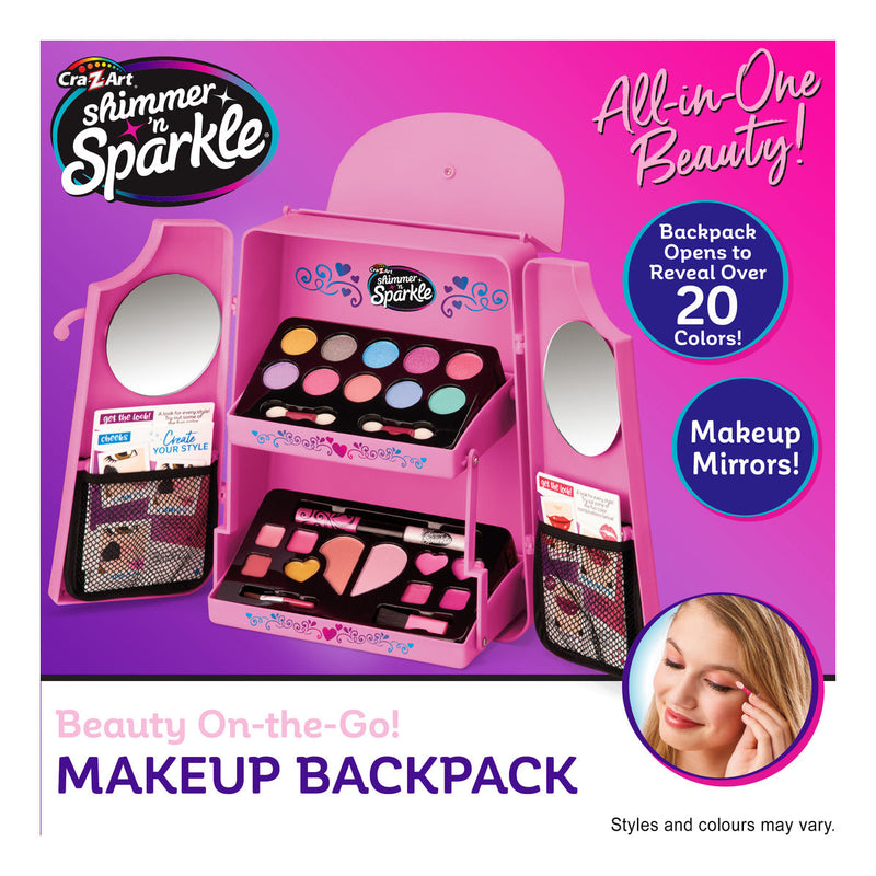 Shimmer 'n Sparkle All-in-One Beauty Make-Up Backpack, showing reverse