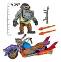 TMNT Mutant Mayhem Rocksteady Chopper Cycle With Figure, rear view