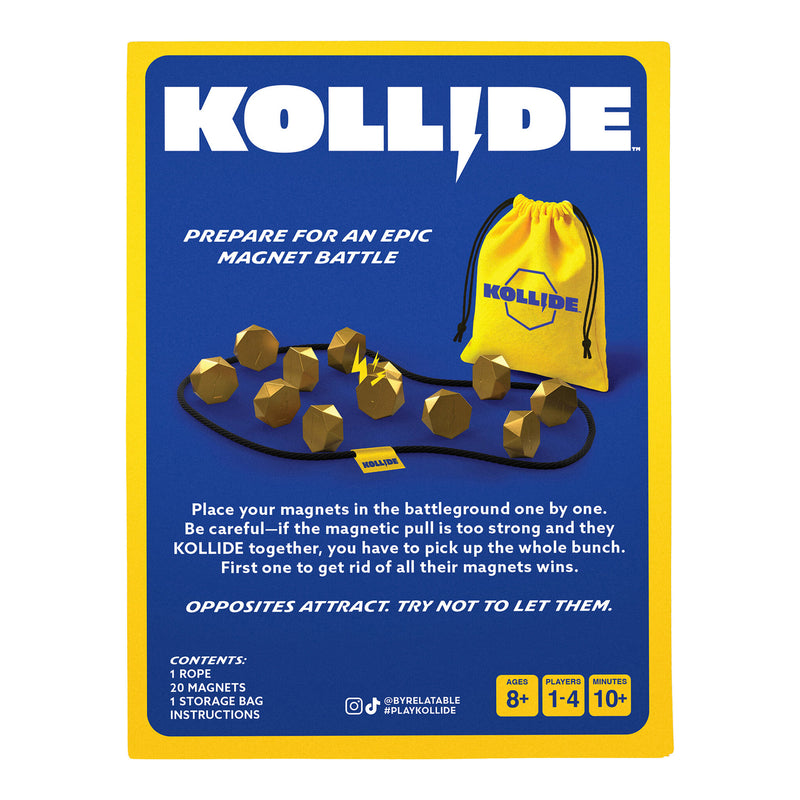 Kollide Magnetic Strategy Game in use