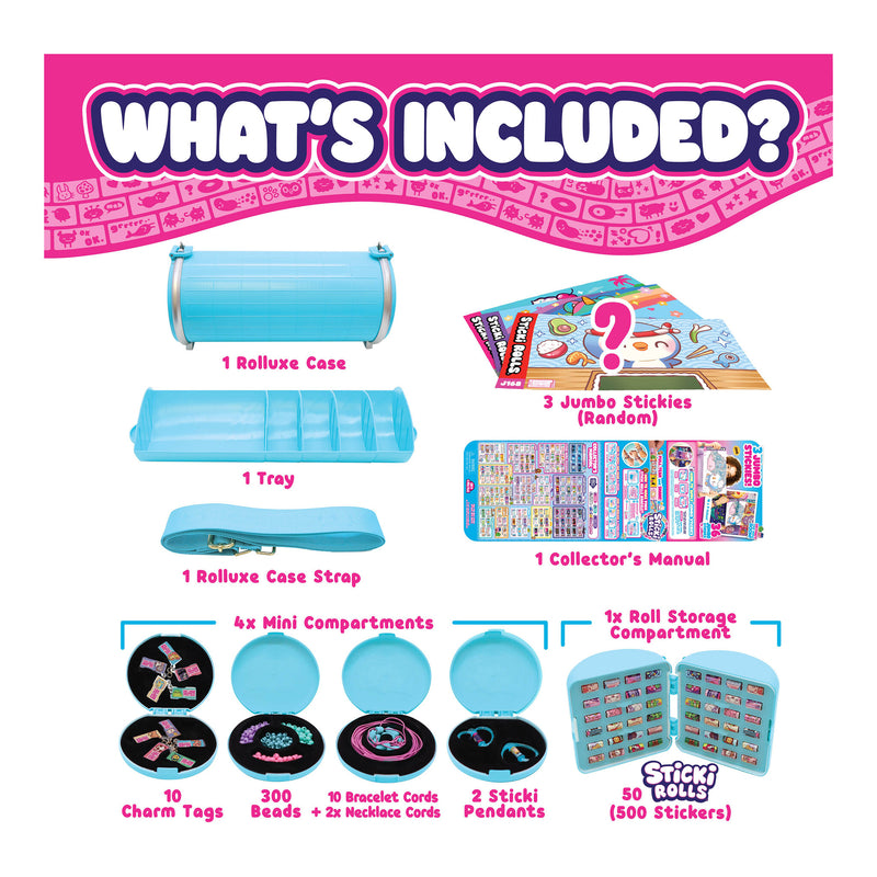 Sticki Rolls Rolluxe Handbag & Sticker Jewellery Kit back view