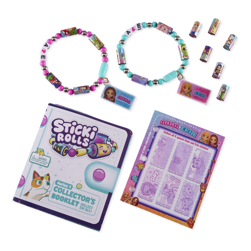 Sticki Rolls Anna & Erin BFF Pack Sticker Bracelets back view