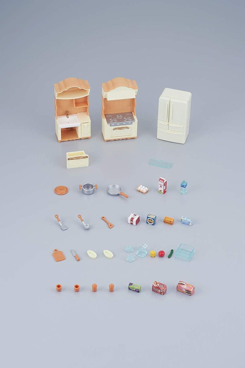 Sylvanian Families Kitchen Play Set Furniture Pack for Ages 3 and Up, in display