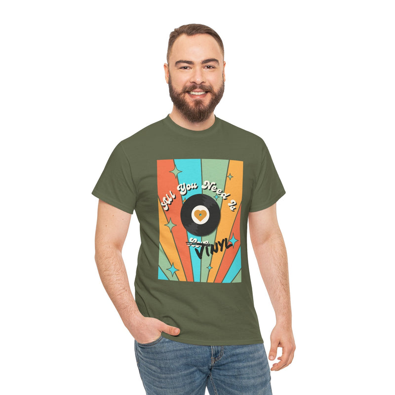 'All You Need Is Vinyl' T-Shirt, showing reverse