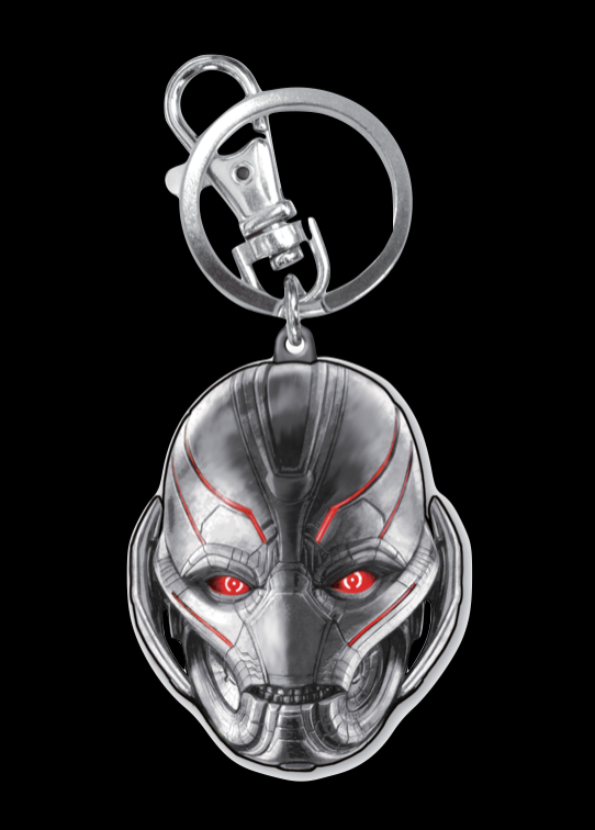 Avengers: Age of Ultron Ultron Head Pewter Keyring alternate view