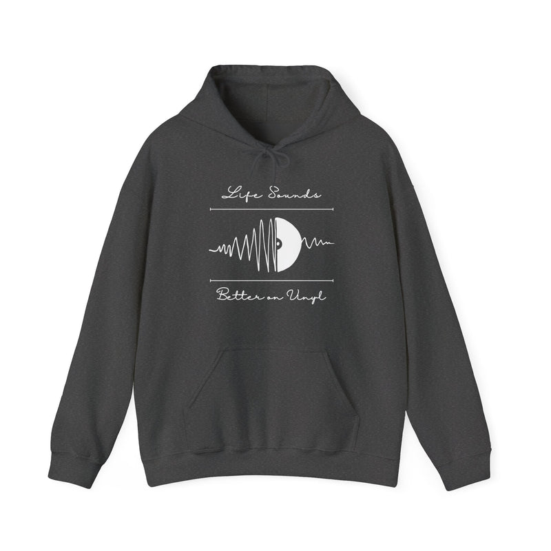 'Life Sounds Better on Vinyl' Men's Hoodie, additional view