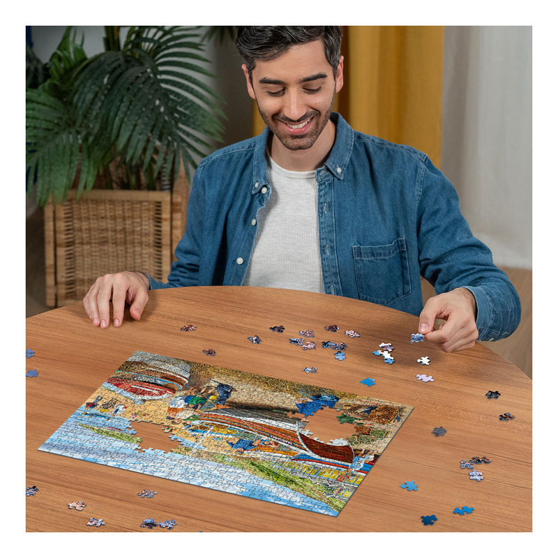 Happy Days At Work, The Fisherman 500 Piece Jigsaw Puzzle
