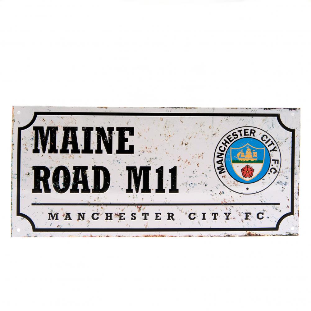 Manchester City FC Retro Street Sign