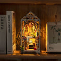 Rolife Garden House Book Nook 3D Wooden Model Kit, close-up detail