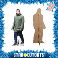 Liam Gallagher Height 178cm Lifesize Cardboard Cut Out With Mini, close-up detail