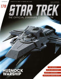 Husnock Warship Model Die Cast Ship (Eaglemoss / Star Trek), in display